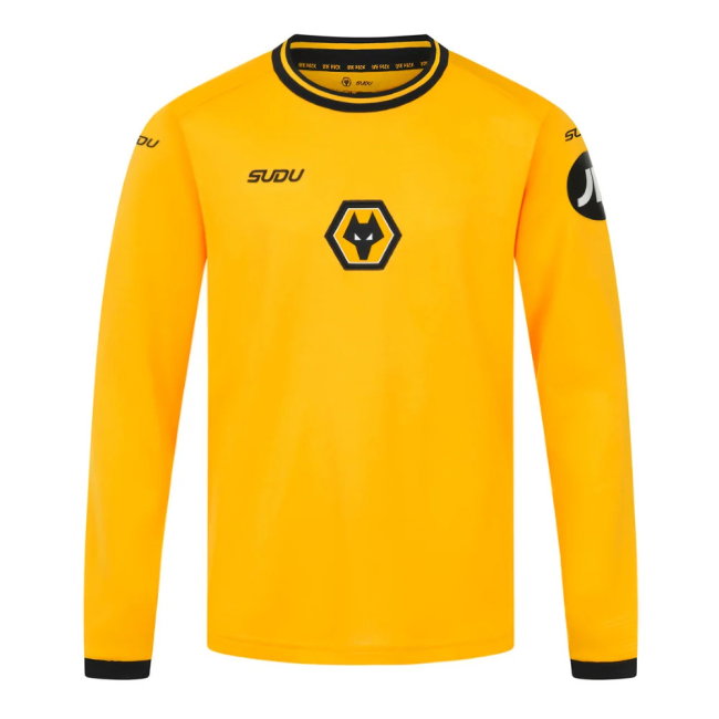 2024-2025 Wolves Long Sleeve Home Shirt (Kids) (Djiga 34)-SoccerKits Hub | Buy Soccer Jerseys Online